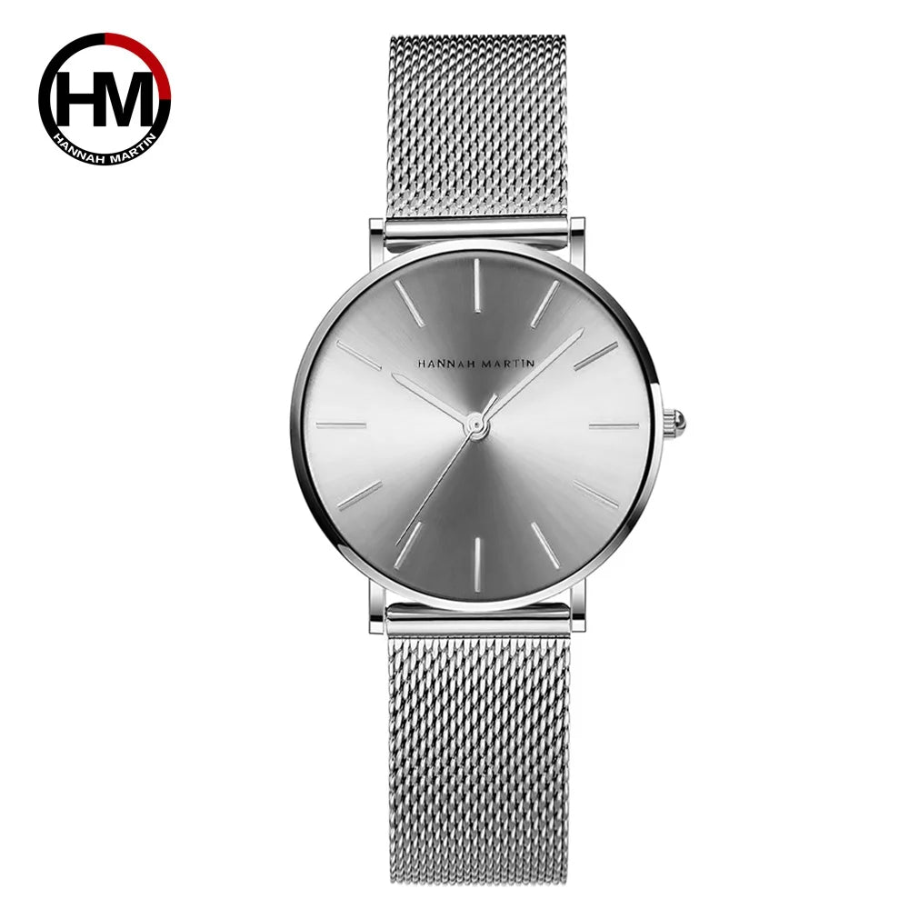 HANNAH MARTIN Stainless Steel Japan Quartz Movement Watch