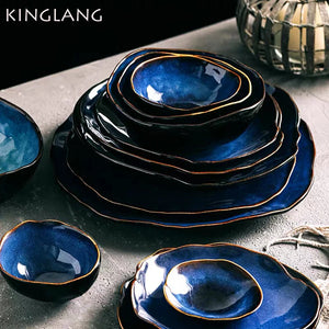 KINGLANG Irregular Shape Dinner Set