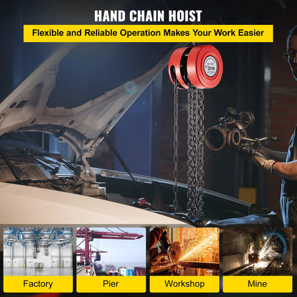 VEVOR Chain Hoist Chain Block 1/2/3Ton (2200/4400/6600 LBS)  Capacity