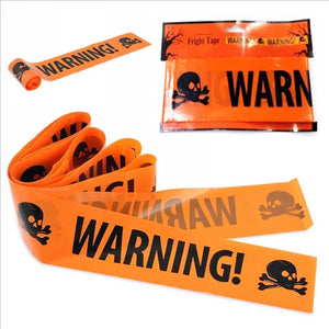 Halloween Props Warning line Plastic Skull Head Warning Tape