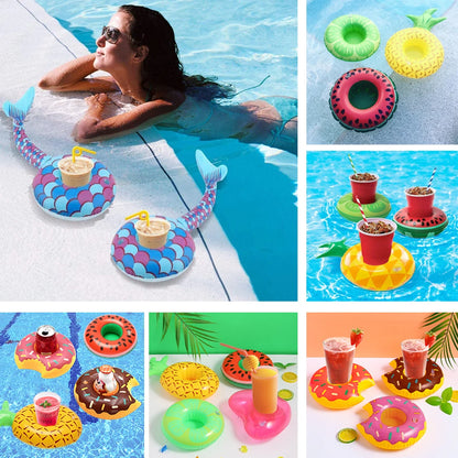 Inflatable Cup Pad Drink Holder Pool Float