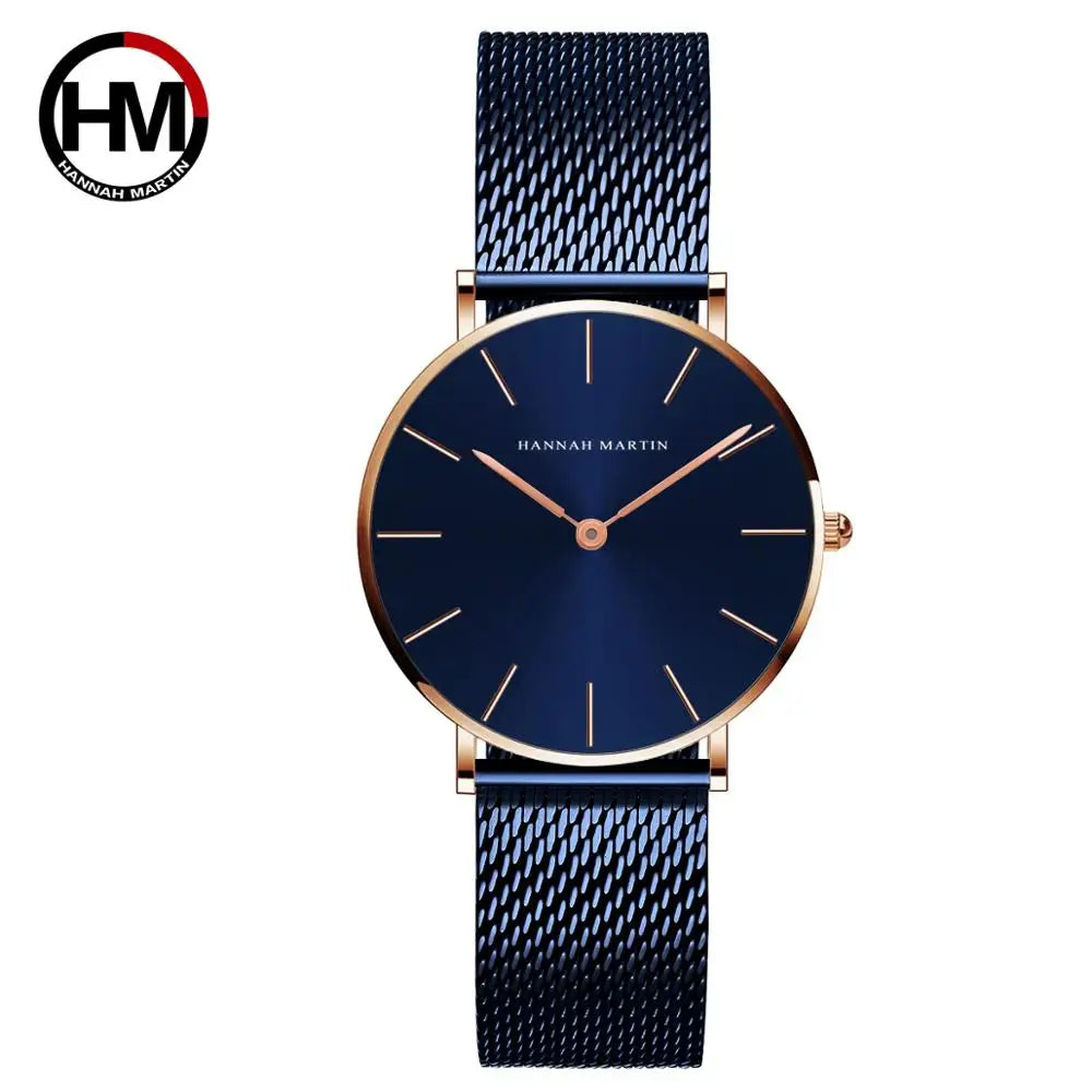 HANNAH MARTIN Stainless Steel Japan Quartz Movement Watch