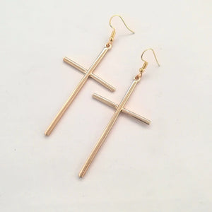 Big Cross Long Earrings for Women