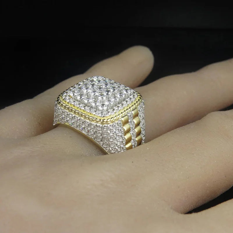 Huitan Trendy Cubic  Micro Paved Cubic Zirconia Rings