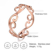 Retro Filigree Stainless Steel Cutout Ring