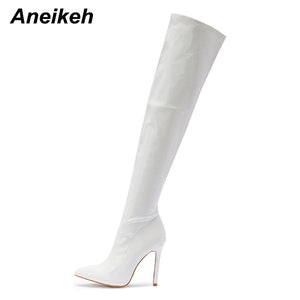 11CM Thin High Heel Over-the-Knee Side Zipper Boots