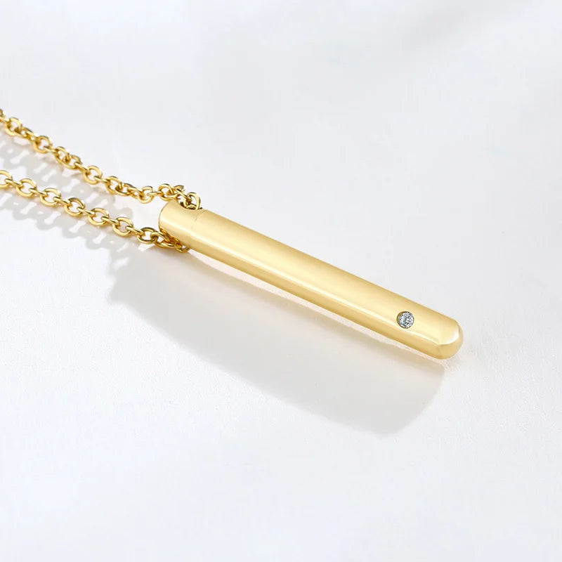 Vnox Hollow Pill Cross Engraved Cremation Urn Necklace