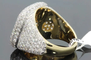 Micro Pave Round Shape Cool Street 925 Sterling Silver Ring