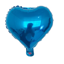 10pcs 10" Heart Shape Foil Balloons