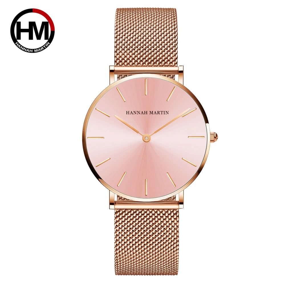 HANNAH MARTIN Stainless Steel Japan Quartz Movement Watch