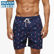 Quick-drying Quarter-print Swimming Trunks