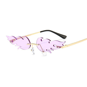 Fashion Rimless Trendy Fire Flame Shades