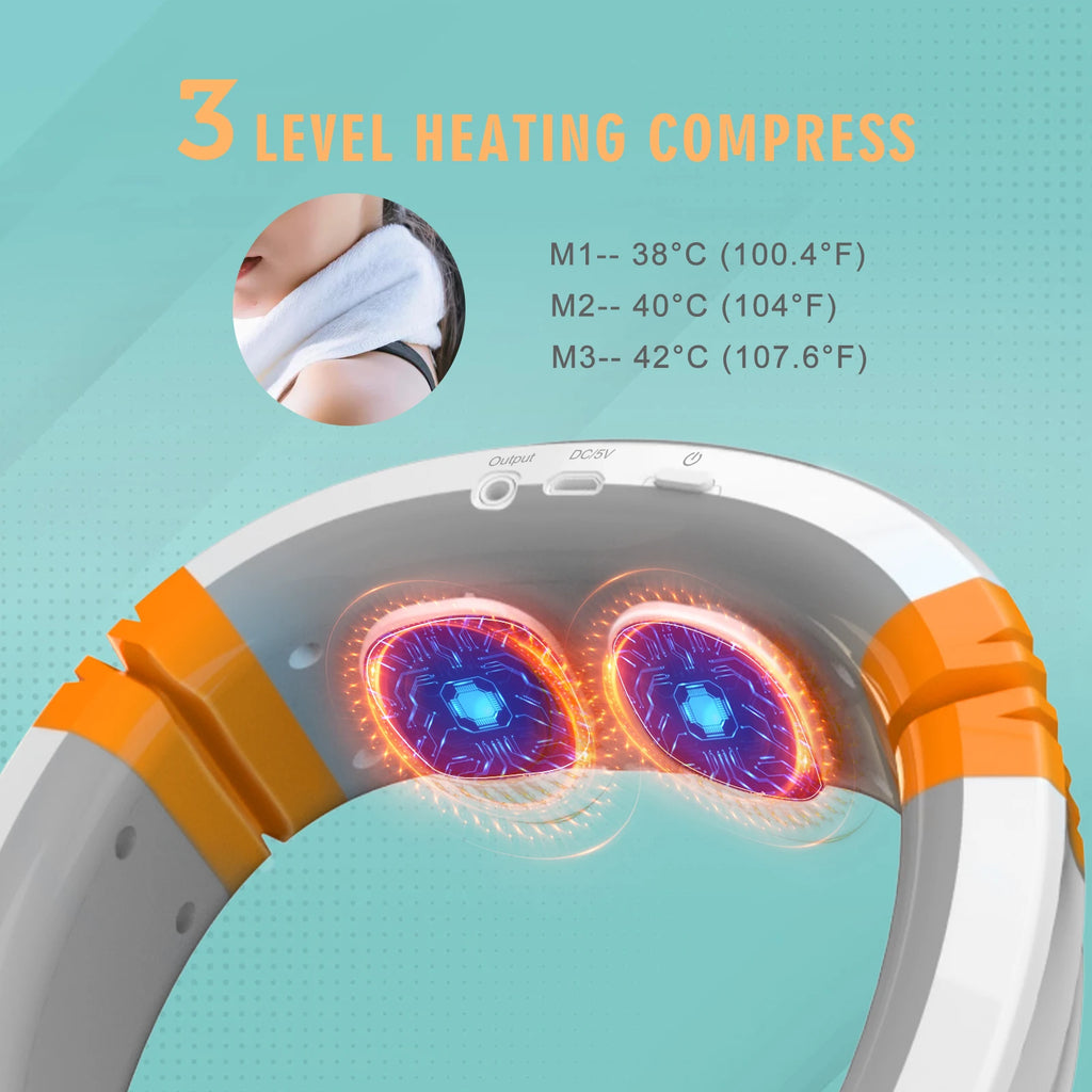 Intelligent Electric Neck Fan With Hot Compress & Vibration