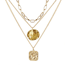 Long Layered Chain Necklace & Pendant Set