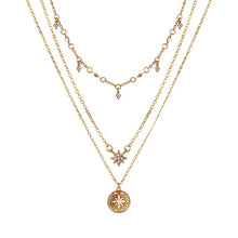 Long Layered Chain Necklace & Pendant Set