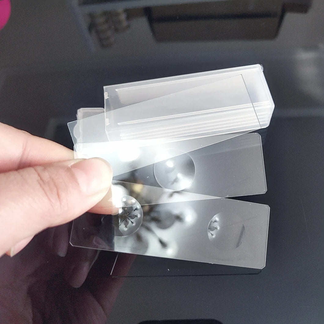 5pcs Glass Reusable Single Double Concave Microscope Slides