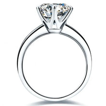 Real 925 Sterling Silver 1ct Lab Diamond Ring