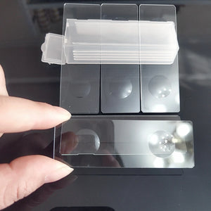5pcs Glass Reusable Single Double Concave Microscope Slides