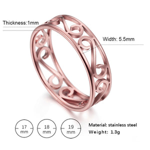 Retro Filigree Stainless Steel Cutout Ring