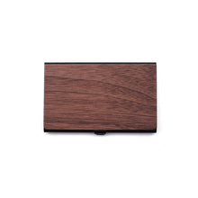 Wood & Stainless Steel Pocket Business Card Holder