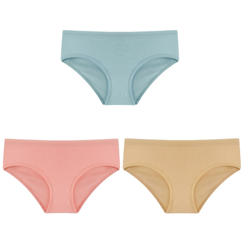 Cotton Solid Color Low-Rise Briefs