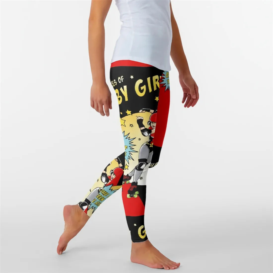 Qickitout Cartoon Skull Digital Printed Leggings