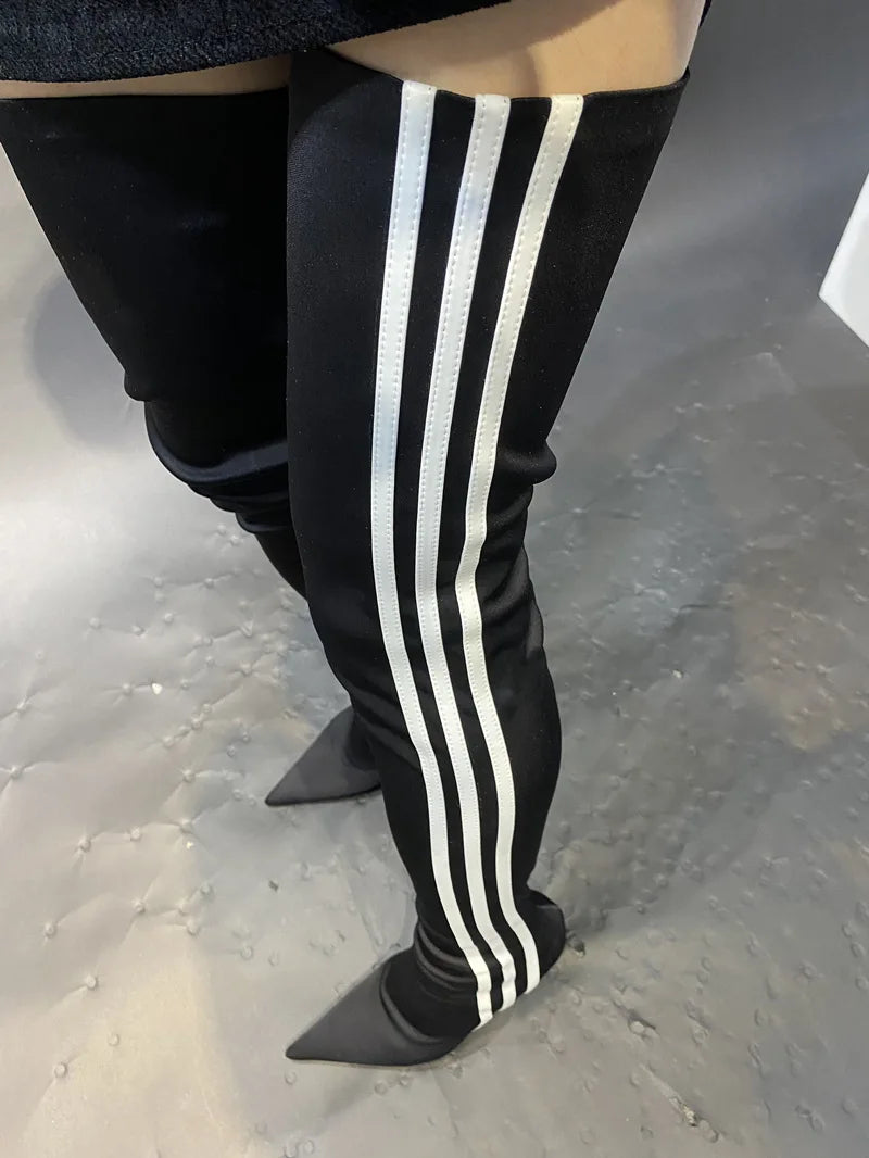 Over-the-Knee High-Heeled Stretch Cross-Border Boots