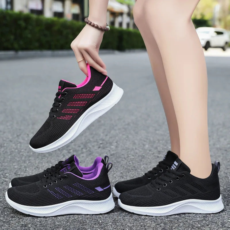 Fashion Fly Knit Comfort Breathable Walking Shoes