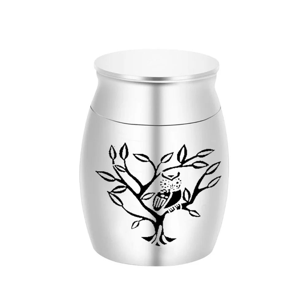 Owl Pattern Keepsake Cremation Urn