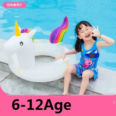 Inflatable Flamingo Kids Swimming Ring