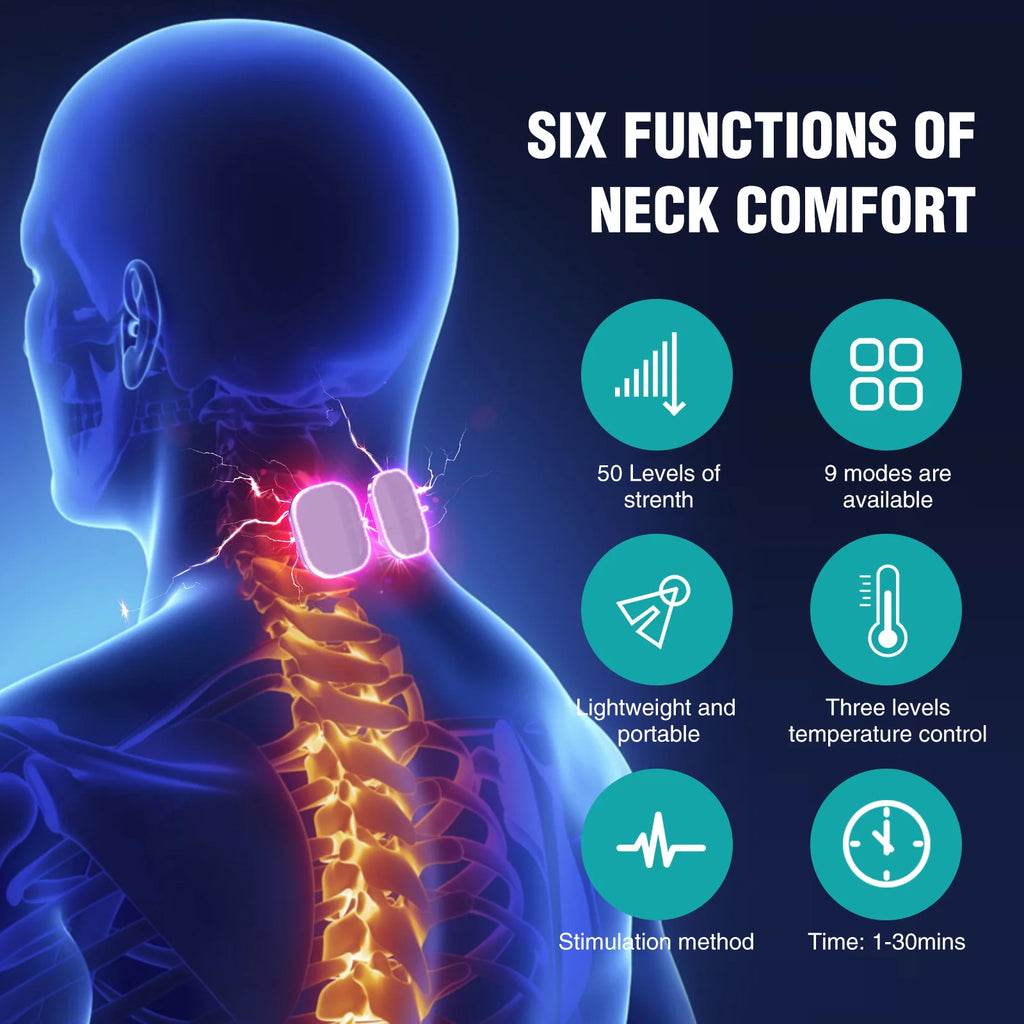 Intelligent Electric Neck Fan With Hot Compress & Vibration