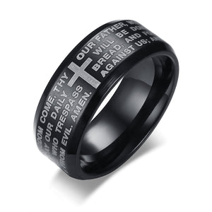 Classic Stainless Steel Horus Cross Ring