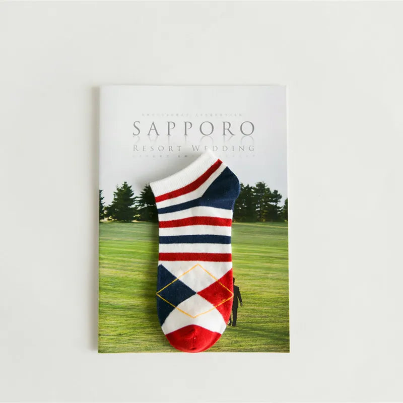 5 Pairs Fashion National Flag Cotton Socks