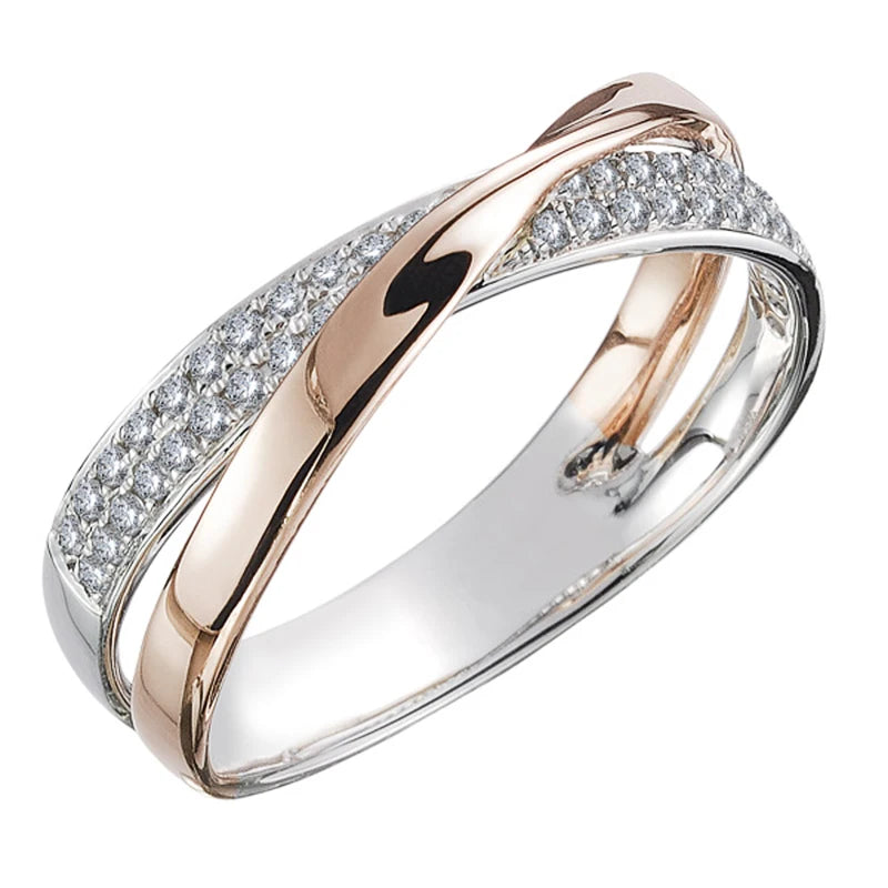 Huitan Delicate Simple Cross Ring