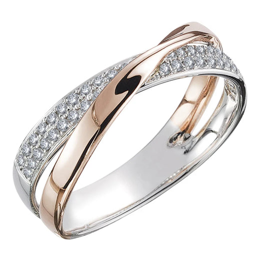 Huitan Delicate Simple Cross Ring