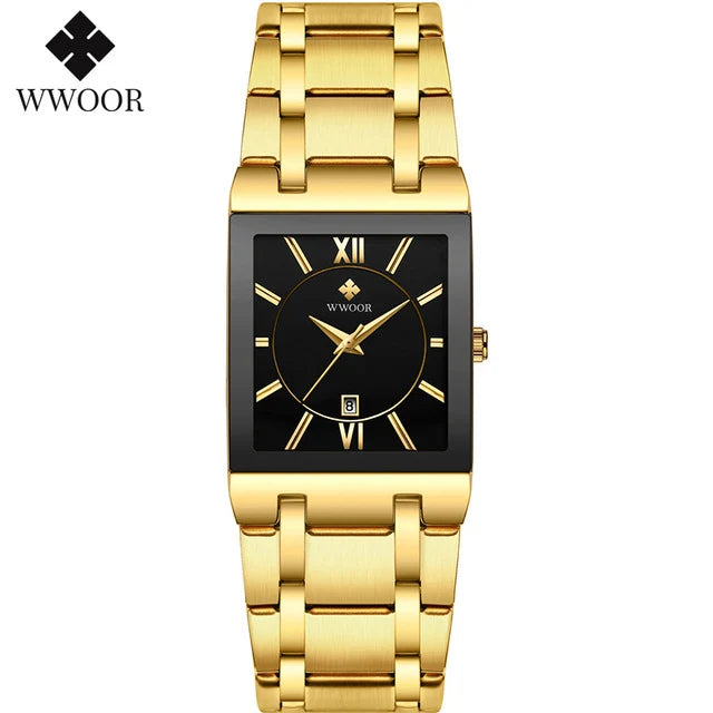 Square Face Roman Numeral Dial Ladies Watch