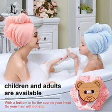 Super Absorbent Fast Drying Microfiber Hair Towel with Button