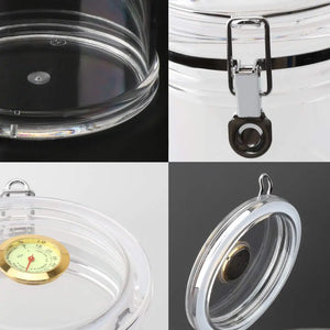 XIFEI Acrylic Humidor Jar With Hygrometer And Humidifier