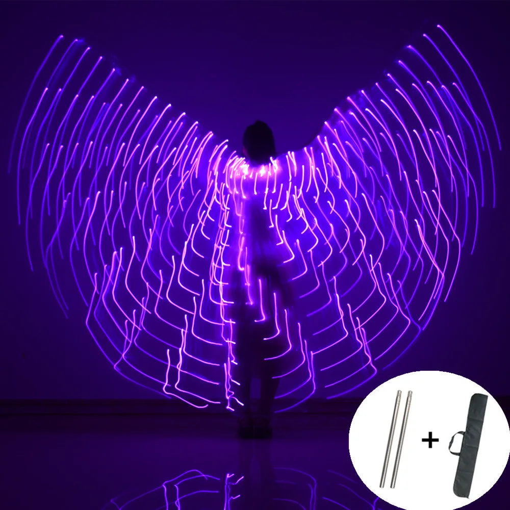 LED Colorful Fairy Wings Butterfly Belly Dancing Costume
