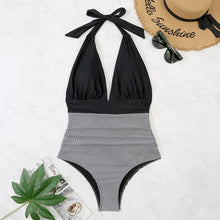 Two-tone One Piece Swimsuit