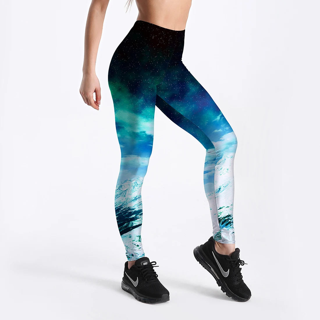 Qickitout Cartoon Skull Digital Printed Leggings