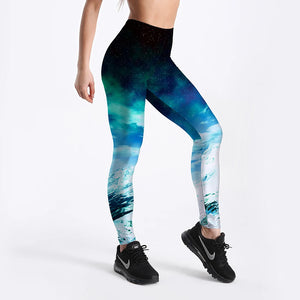 Qickitout Cartoon Skull Digital Printed Leggings