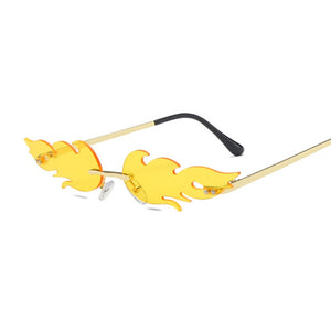 Fashion Rimless Trendy Fire Flame Shades