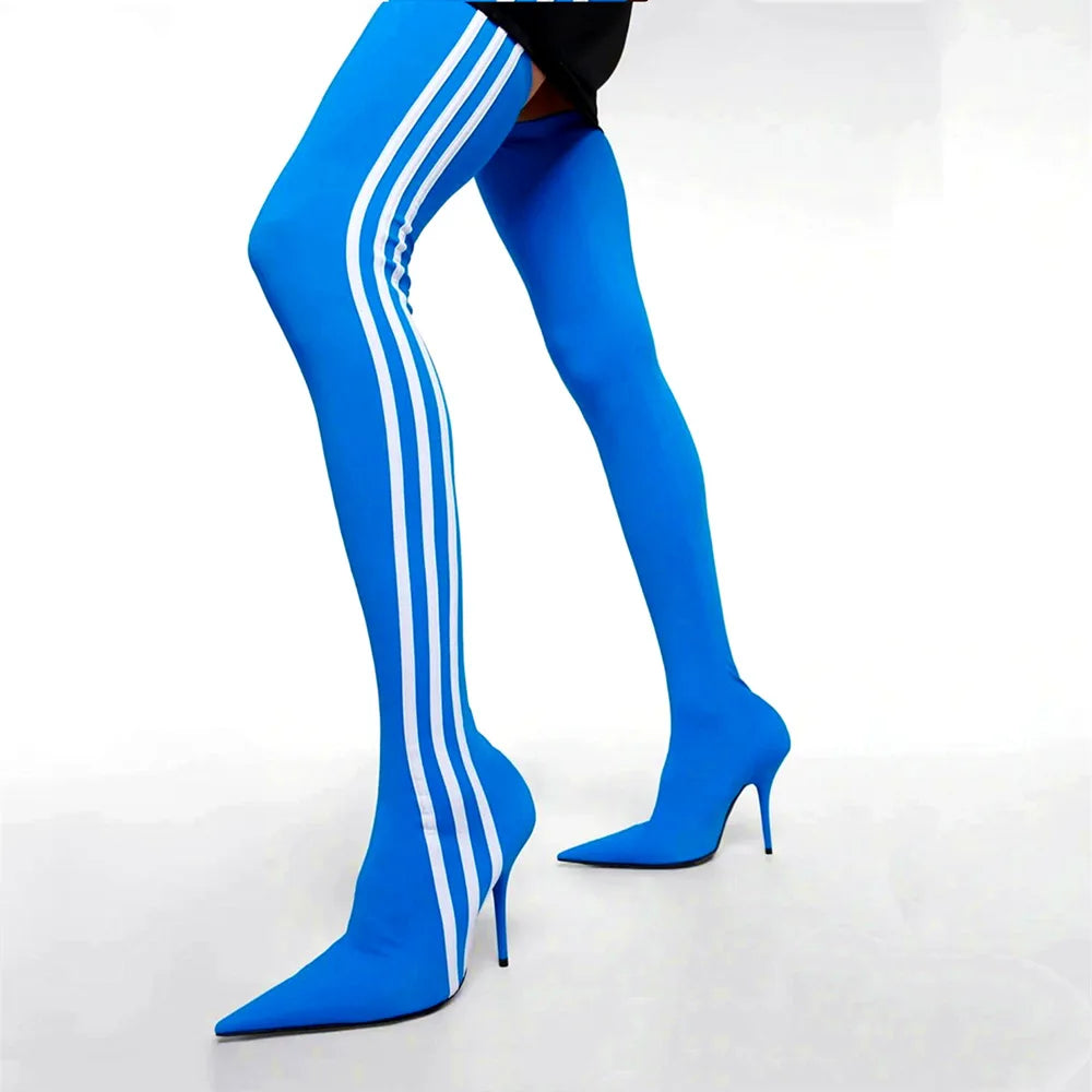 Over-the-Knee High-Heeled Stretch Cross-Border Boots