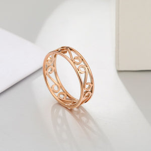 Retro Filigree Stainless Steel Cutout Ring