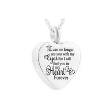 Stainless Steel Cremation Urn Necklace Keepsake