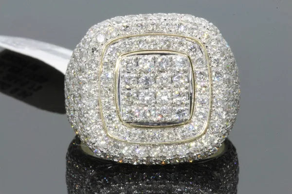 Micro Pave Round Shape Cool Street 925 Sterling Silver Ring