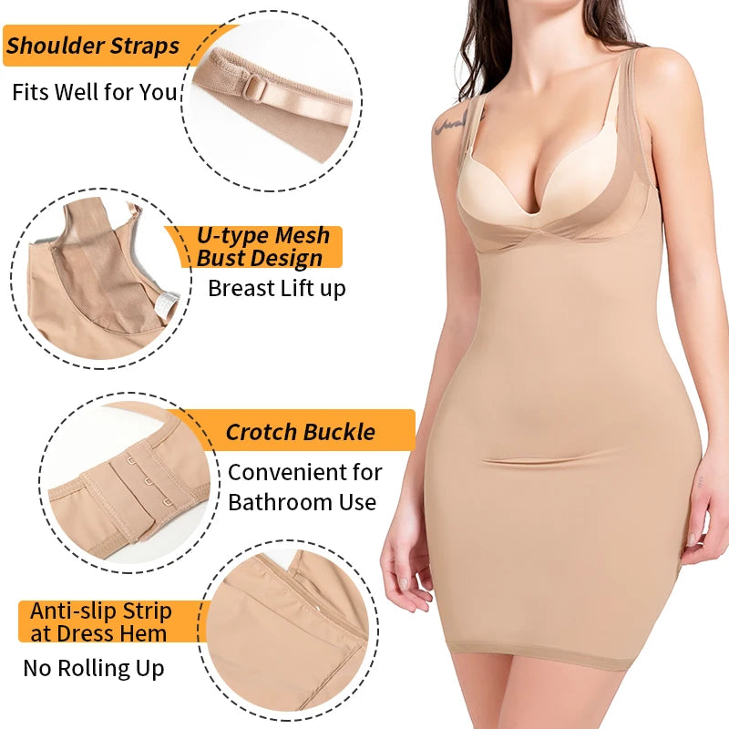 Slim Butt Lifter Waist Trainer Under Dress Body Shaper