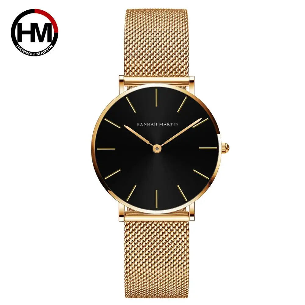 HANNAH MARTIN Stainless Steel Japan Quartz Movement Watch