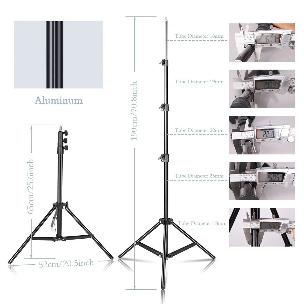 Selfie Light Tripod 1/4 Screw Head Photography Portable Stand